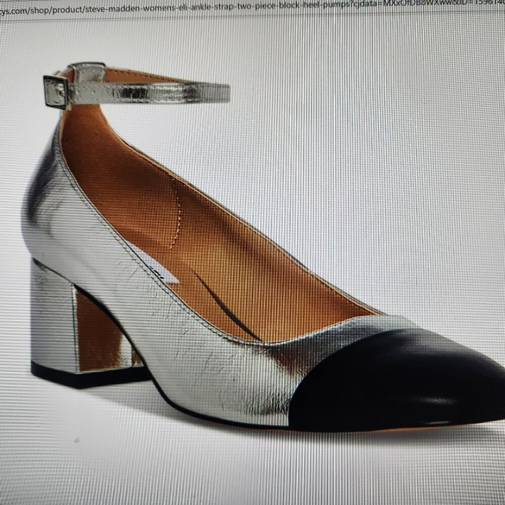 Steve Madden "Eli" Pumps. Silver/Black. NIB. Size Various